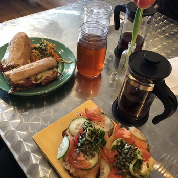 Sauce And Bread Kitchen - Cuban hoagie and Lox toast - Breakfast & Brunch Near Me - Chicago, Illinois