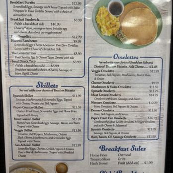 Papa's Cafe - Menu - American Near Me - Harker Heights, Texas