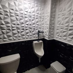 El Tipico Restaurant - Look at this new bathroom not sure what the backing on the walls is but going to find out looks great