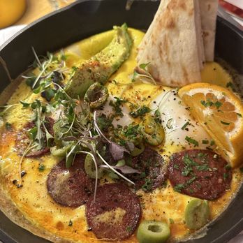 Troya - beef sausage & eggs - Mediterranean Near Me - San Francisco, California Troya - beef sausage & eggs - Mediterranean Near Me - San Francisco, California