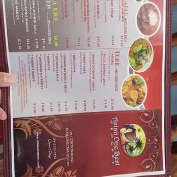 Asian One Best Grocery - Menu front - Filipino Near Me - Ronkonkoma, New York Asian One Best Grocery - Menu front - Filipino Near Me - Ronkonkoma, New York