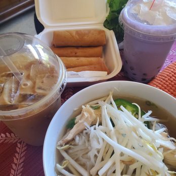 Pho Saigon Express - The pho is my favorite with the Vietnamese iced coffee. My Grandma enjoys the egg rolls and Taro boba. My Grandpa enjoys the Banh mi. - Vietnamese Near Me - Escondido, California