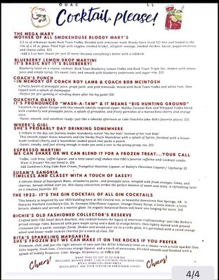 Menu photo 3 Ouachita Bar & Grill Hot Springs, AR
