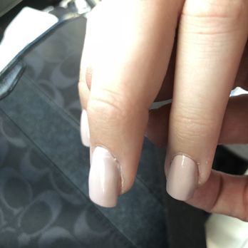 Swan's Nail Spa - Uneven acrylic due to going to fast and not letting it dry. - Nail Salons Near Me - Menifee, California