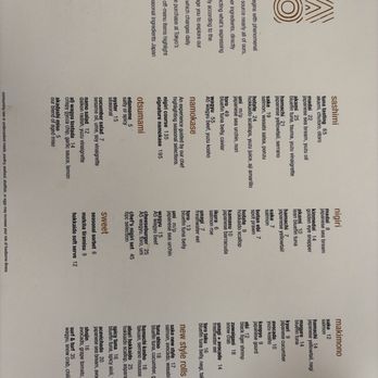 Namo - Menu - Japanese Near Me - Dallas, Texas