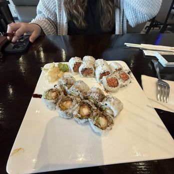 Fancy Sushi Asian Fusion - 4. Spicy Tuna Roll 18. Shrimp Tempura Roll - Japanese Near Me - Jacksonville, Florida