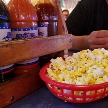 Dixie Grill - Fresh popcorn and sauces to look at when seated. - Southern Near Me - Aiea, Hawaii Dixie Grill - Fresh popcorn and sauces to look at when seated. - Southern Near Me - Aiea, Hawaii