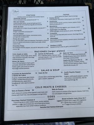 Menu photo 5 Triana Albuquerque, NM