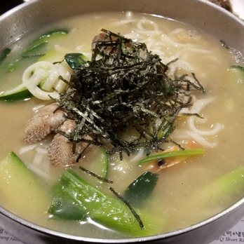 Delicious Table - Humorous bowl of kalgooksoo noodle - Korean Near Me - Buena Park, California Delicious Table - Humorous bowl of kalgooksoo noodle - Korean Near Me - Buena Park, California