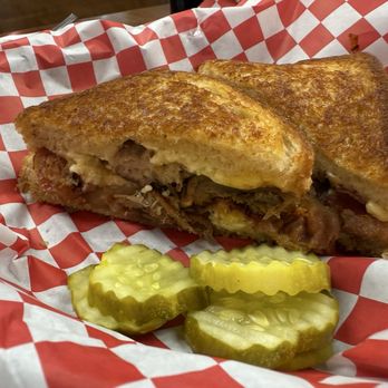The Grilled Cheese & Crab Cake - Pork Belly, bacon, smoked Gouda and blue cheese grilled cheese (build your own) - Sandwiches Near Me - Cocoa Beach, Florida The Grilled Cheese & Crab Cake - Pork Belly, bacon, smoked Gouda and blue cheese grilled cheese (build your own) - Sandwiches Near Me - Cocoa Beach, Florida
