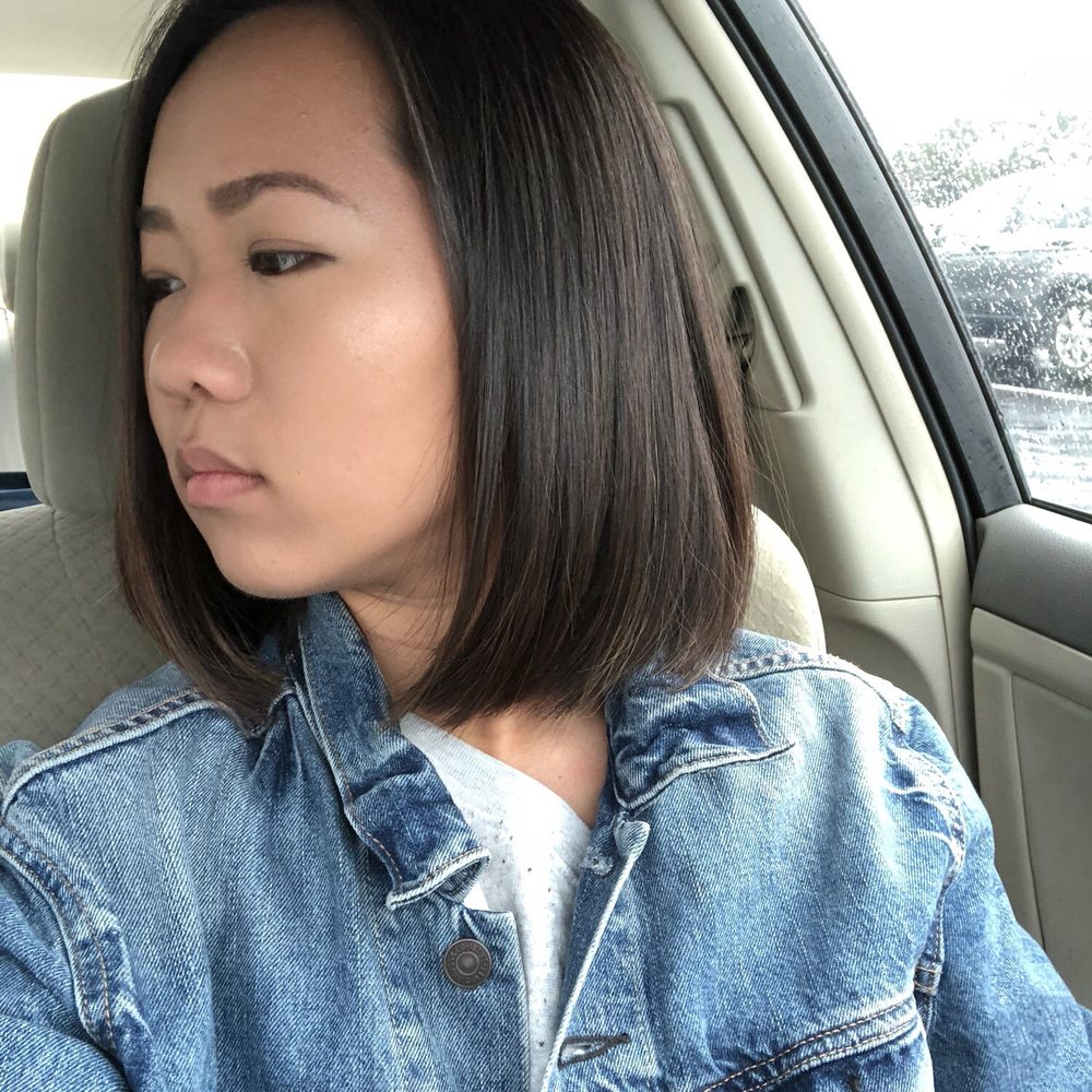 At Hair Salon - After: blunt cut bob - Hair Salons Near Me - Duluth, Georgia At Hair Salon - After: blunt cut bob - Hair Salons Near Me - Duluth, Georgia