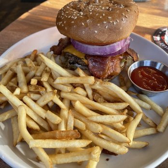 LOCAL Public Eatery Gastown - Burger with fries - Gastropubs Near Me - Vancouver, British Columbia