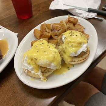 Clary's Corner Cafe - Maryland Style Crab Cake Benedict - Cafes Near Me - Lake Worth, Florida Clary's Corner Cafe - Maryland Style Crab Cake Benedict - Cafes Near Me - Lake Worth, Florida