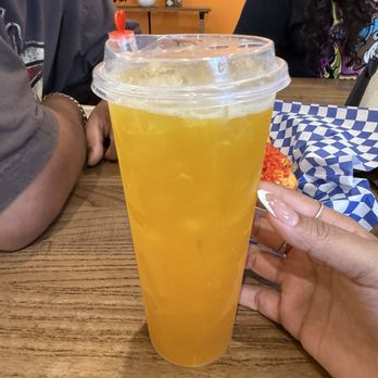 Two Hands Corn Dogs - Mango Fruit Tea - Hot Dogs Near Me - Houston, Texas Two Hands Corn Dogs - Mango Fruit Tea - Hot Dogs Near Me - Houston, Texas