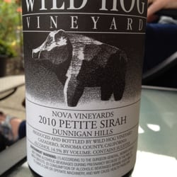 Wild Hog Vineyard - I would like to visit this winery & taste some of the other winery. I'm drinking 2010 Petite Sirah Nova Vineyard.