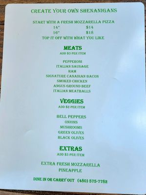 Menu photo 7 Mountain View Pub Cave Creek, AZ