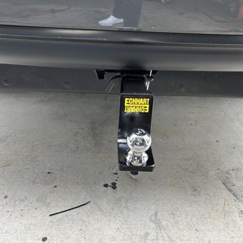Eckharts Trailer Hitch & Welding, Inc. - Close up of custom hitch installed on adaptive van. - Auto Parts & Supplies Near Me - Reseda, California Eckharts Trailer Hitch & Welding, Inc. - Close up of custom hitch installed on adaptive van. - Auto Parts & Supplies Near Me - Reseda, California