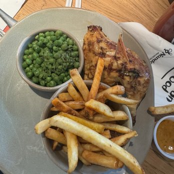 Nando's Peri-Peri - Quarter chicken with fries and peas and garlic sauce - Chicken Shop Near Me - Addison, Texas Nando's Peri-Peri - Quarter chicken with fries and peas and garlic sauce - Chicken Shop Near Me - Addison, Texas