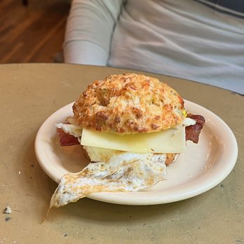 Brew Ha Ha - Rest Stop Breakfast Sandwich on Red Pepper Biscuit w Bacon - Coffee & Tea Near Me - Greenville, Delaware Brew Ha Ha - Rest Stop Breakfast Sandwich on Red Pepper Biscuit w Bacon - Coffee & Tea Near Me - Greenville, Delaware