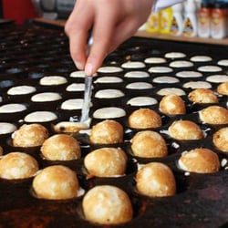 Manchester European Christmas Markets - Mini-pancake stall.