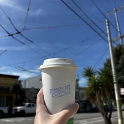 The Butterfly Joint - Iced foghorn latte w/ half oat and half whole milk