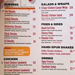 Shooby's menu (5/3/26) Shooby's menu (5/3/26)