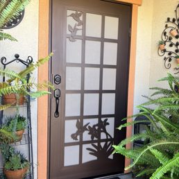 Beautiful new security door. Goes well with my gardening passion Privacy and security = perfect Beautiful new security door. Goes well with my gardening passion Privacy and security = perfect