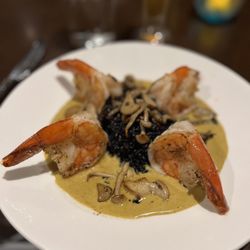Shrimp with a Thai type peanut sauce-outstanding!