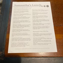 Samantha’s Downtown Restaurant & Bar - Lunch Menu Part A