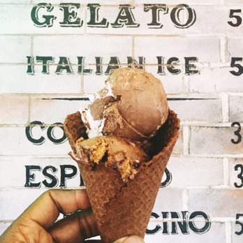 BomboBar - Rocky road gelato on a chocolate waffle cone - Desserts Near Me - Chicago, Illinois BomboBar - Rocky road gelato on a chocolate waffle cone - Desserts Near Me - Chicago, Illinois