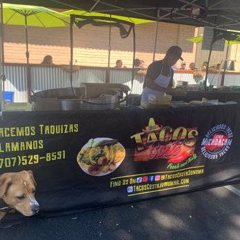 Tacos Costa Sonoma - a dog standing in front of a taco stand - Tacos Near Me - Sonoma, California Tacos Costa Sonoma - a dog standing in front of a taco stand - Tacos Near Me - Sonoma, California