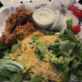 Foosackly's - Ours (no bacon no mushrooms) Yes- they have a tasty salad too! - Fast Food Near Me - Mobile, Alabama Foosackly's - Ours (no bacon no mushrooms) Yes- they have a tasty salad too! - Fast Food Near Me - Mobile, Alabama