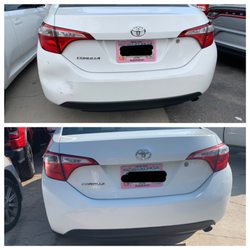 Kings of Collision - Rear bumper repaired and ready to go with our one day service. Call and schedule a drop off day with Kings Of Collision 6785177052.