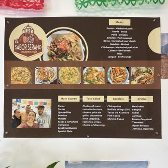 El Sabor Serano - Menu - Mexican Near Me - Napa, California El Sabor Serano - Menu - Mexican Near Me - Napa, California
