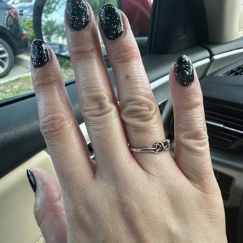 Venetian Nail Spa - Black dip with glitter! - Nail Salons Near Me - Windermere, Florida Venetian Nail Spa - Black dip with glitter! - Nail Salons Near Me - Windermere, Florida