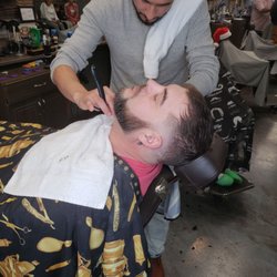 Steel City Barber Lounge - Barber Bobby giving a nice haircut with a beard clean up