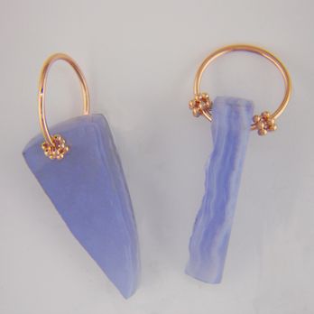 Design Works Custom Jewelry Studio - DW-Chalcedony 14K Rose Gold "Drops For Your Tops" - Jewelry Near Me - Metamora, Michigan Design Works Custom Jewelry Studio - DW-Chalcedony 14K Rose Gold "Drops For Your Tops" - Jewelry Near Me - Metamora, Michigan