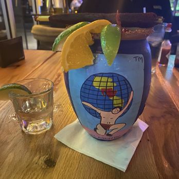 Costa Pacifica - Cantarito del patron and shot for reference on the size - Seafood Near Me - San Antonio, Texas