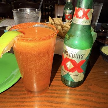 Cadillac Bar - Michelada - the Michelada mix they use is super spicy - Tex-Mex Near Me - Houston, Texas Cadillac Bar - Michelada - the Michelada mix they use is super spicy - Tex-Mex Near Me - Houston, Texas