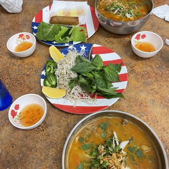Pho 99 - Beef Stew Pho with the sides and our Spring Rolls - Vietnamese Near Me - Hilo, Hawaii