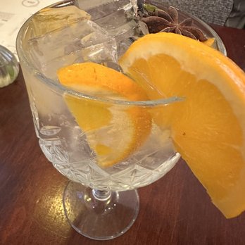 Hummus Bistro d&a - Gin and tonic with orange and spices - Mediterranean Near Me - Amsterdam, New Hampshire Hummus Bistro d&a - Gin and tonic with orange and spices - Mediterranean Near Me - Amsterdam, New Hampshire