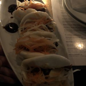 Photo of Charlie Was a Sinner - Philadelphia, PA, United States. Carmelized Eggplant Bao Buns