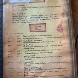 Di Andréa Pizza e Pasta - Menu