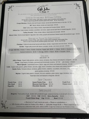 Menu photo 2 Cafe Jolie Petit Alameda, CA