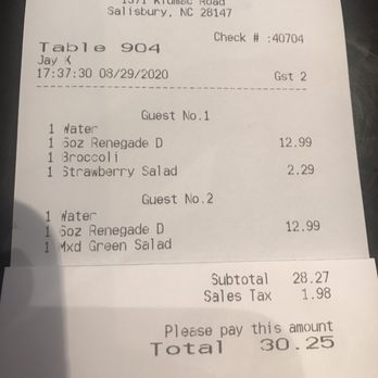 LongHorn Steakhouse - The bill. - Steakhouses Near Me - Salisbury, North Carolina LongHorn Steakhouse - The bill. - Steakhouses Near Me - Salisbury, North Carolina