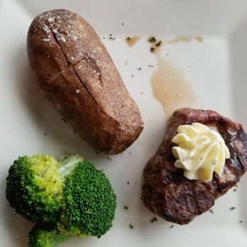 Oceanfront Restaurant - Filet with baked potato - Seafood Near Me - Boothbay, Maine