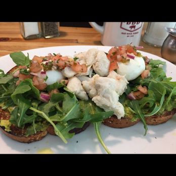 Big Bad Breakfast - Avacado Toast with coffee. The little pitcher has your coffee creamer in it. - Breakfast & Brunch Near Me - Inlet Beach, Florida