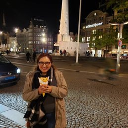 Me and my happy face because i finally got my fries with mayo!
