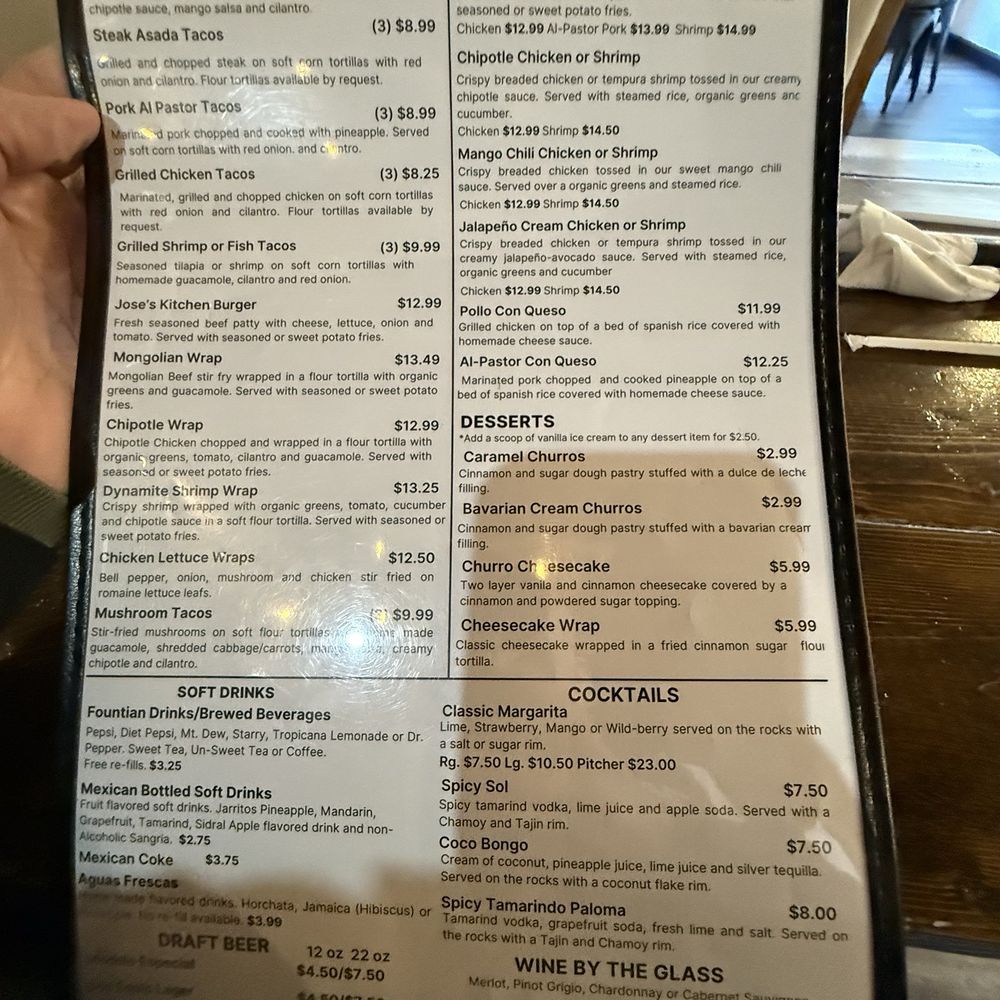 Jose's Kitchen - Menu - Food Trucks Near Me - Smyrna, Tennessee