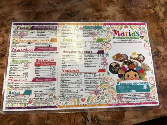 Menu photo 2 Maria’s Mexican Restaurant Barstow, CA Menu photo 2 Maria’s Mexican Restaurant Barstow, CA